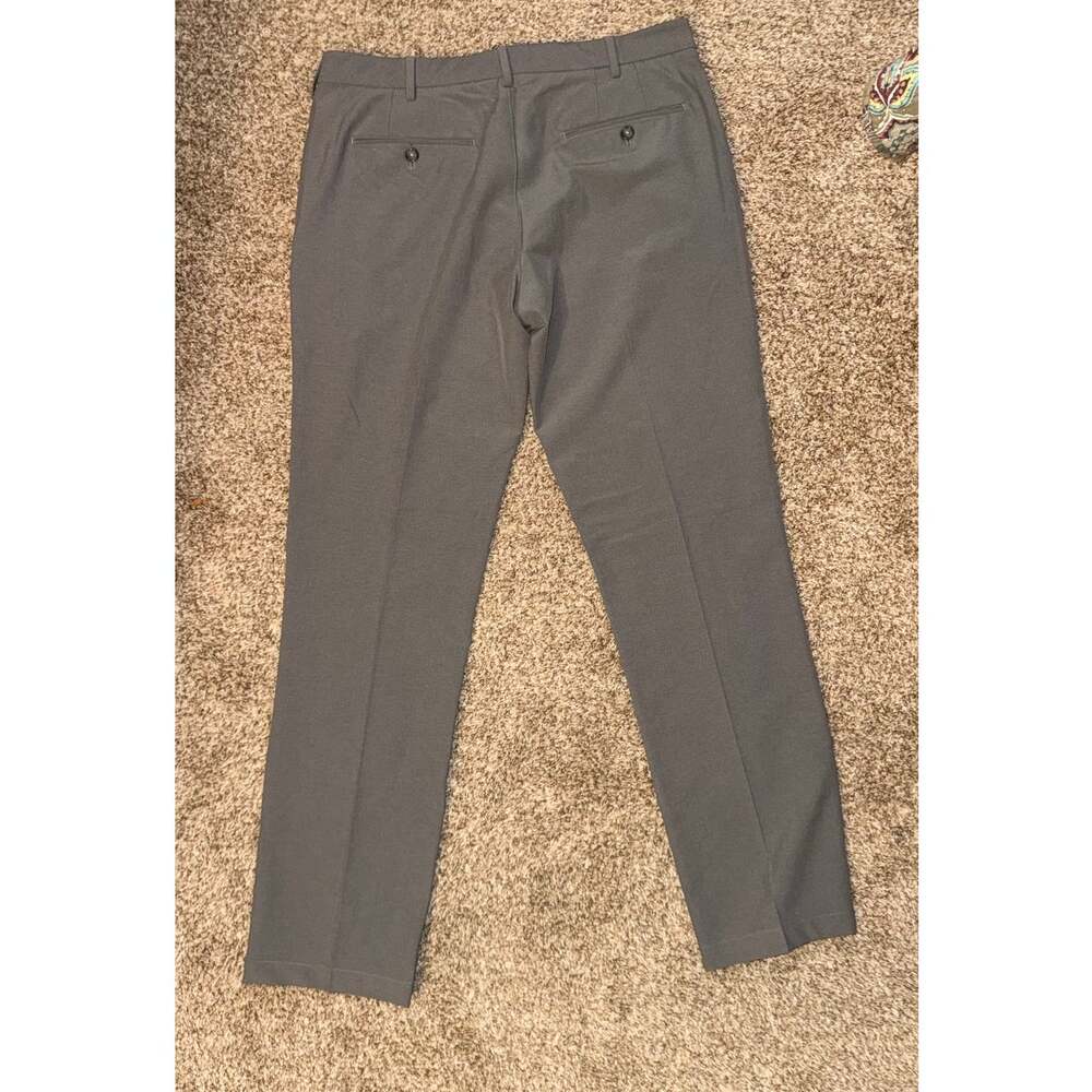 Van Heusen Flex 3 Slim Fit Flat Front Dress Pants Grey 33x32